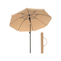Umbrela pentru terasa, gradina, plaja Songmics, D160 cm, protectie solara UPF 50+, maro
