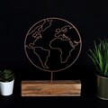 Decoratiune, World, 22x30x3.5 cm, Metal, Bronz