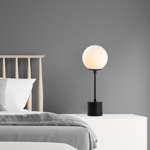 Lampa de masa, Globo – 13063, Fulgor, 20 x 20 x 57 cm, 1 x E14, 40W, negru 13063