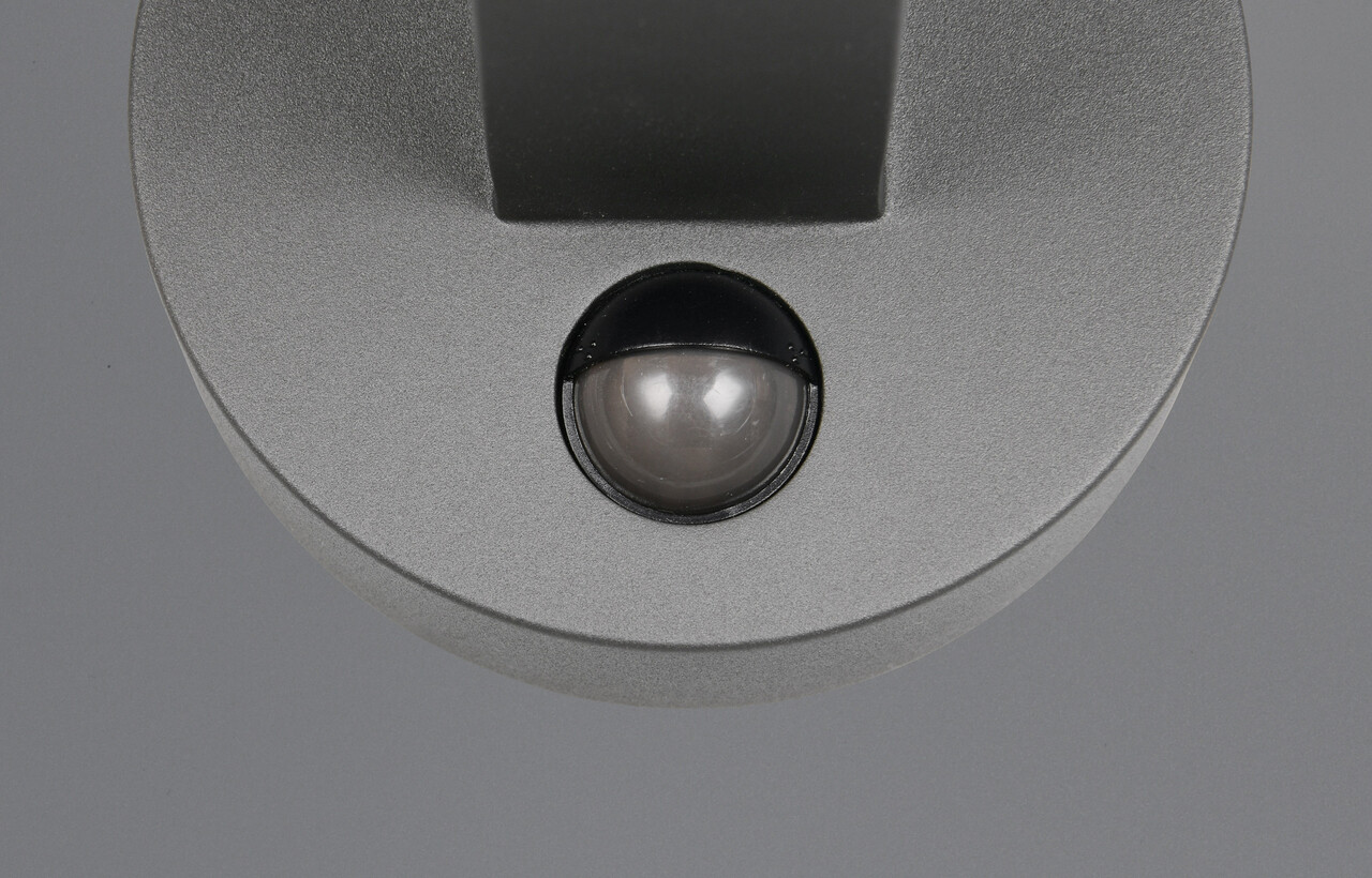 Aplica de perete pentru exterior cu senzor Mackenzie, TRIO, 22x16.5x22.5 cm, 8W, 1x SMD, aluminiu, antracit