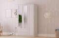 Dulap pentru haine, Rabi, Rb-186-01, 105x210x52 cm, Alb mat