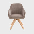Scaun Pema, Homla, 60x56x82 cm, lemn/catifea din poliester, maro
