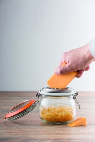 Recipient cu razatoare, kilner, grater, 15 x 16 cm, sticla, transparent