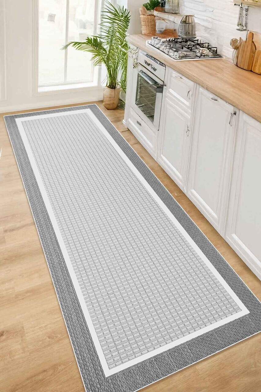 Covor, CLR-7339-YOLLUK-82, 100x300 cm, Poliester, Gri — imaginea 2