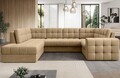Coltar extensibil stanga 5 locuri ELTAP, LT-09MO, Blewett, 299x198x82 cm, lemn/poliester, maro deschis