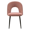 Scaun Jonah, Pakoworld, 55x57x85 cm, metal/catifea, roz