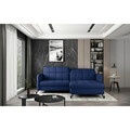 Coltar extensibil dreapta 3 locuri ELTAP, Lore-23, Lorelle, 225x160x105 cm, lemn/poliester, albastru inchis