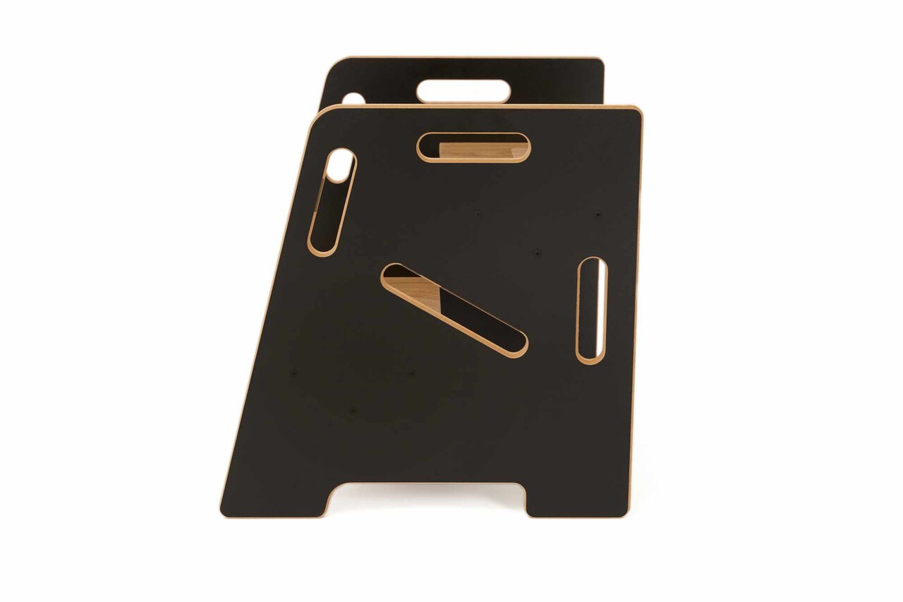 Scaun pentru copii, Hanah Home, Step Stool, 34x39x39 cm, Negru / Natural - view 5