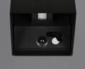 Aplica de perete pentru exterior Genie, RL NOW, 10x10.5x10 cm, 1W, 2x SMD, plastic, negru mat