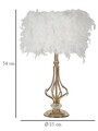 Lampa de masa Tarty, Mauro Ferretti, 1 x E27, 40W, 25x54 cm, fier, auriu/alb