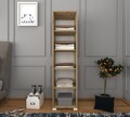 Dulap pentru haine, Miwood, 40 Cm 1600-014, Nuc deschis / Alb