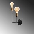 Aplica de perete, Dolma - 3081, Tatum, 21 x 16 x 36 cm, 2 x E27, 40W, negru
