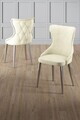 Set scaune (8 piese), Hanah Home, Alpa, Crem / Crom