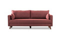 Canapea extensibila cu 3 locuri, Balcab Home, 825BLC1517, Lemn / MDF, Rosu claret
