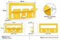 Organizator metalic, Hanah Home, Met, 20x40x10 cm, Galben