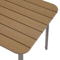 Set mobilier gradina/terasa, 2 fotolii + canapea + masuta Parma, 62x72x81 cm/ 119x70x81 cm/ 85x45x41 cm, otel/textilina, bej/natur