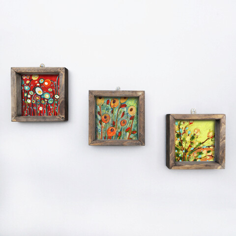 Set 3 tablouri decorative, ukzm018, mdf, imprimat uv, multicolor