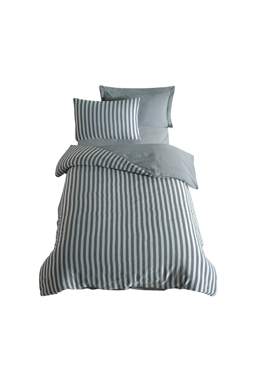 Lenjerie de pat pentru o persoana, Road Potlu - Green, EnLora Home, 70% bumbac/30% poliester