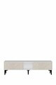 Comoda TV, Hanah Home, Didema 150, 150x40.5x30 cm, Alb / Travertin