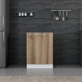 Dulap pentru bucatarie, Hanah Home, Minar, 60x87x58 cm, Alb / Dore