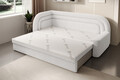 Canapea extensibila brat stanga 3 locuri, ELTAP, Fabillo, 223x86x80 cm, lemn/poliester, alb