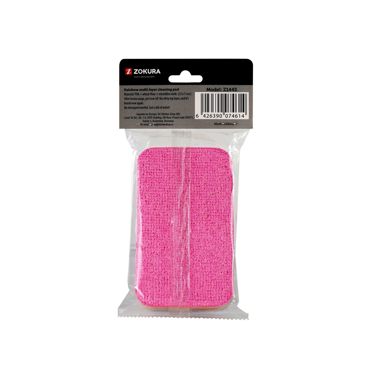 Burete multistrat pentru curatare, 12 straturi, 12 x 7 cm - Zokura - view 2