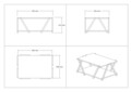 Masuta de cafea, Puqa Design, Lara, 93.6x41.2x63.6 cm, PAL, Stejar antracit / safir