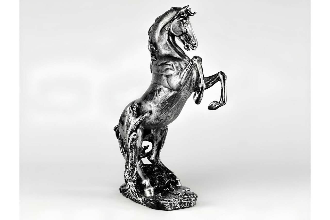 Decoratiune, CY0384, 32x8x17 cm, Poliester, Negru/Argintiu - view 2