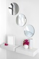 Oglinda decorativa, Mirrorland, Round, Oglindă indestructibilă cu obturator, Argintiu