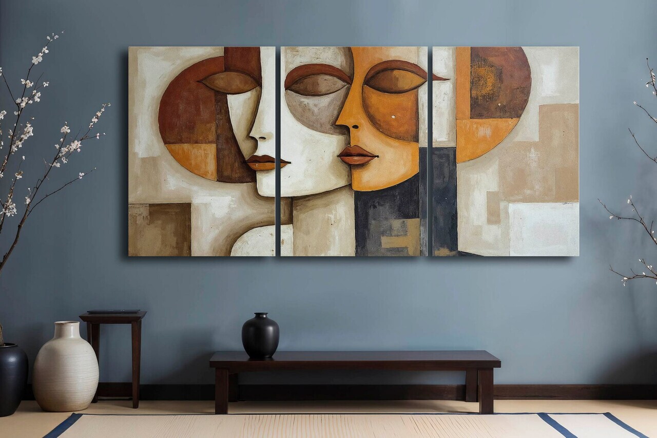 Tablou decorativ, 3P70100C015, Lemn masiv, Material: 100% PÂNZĂ DE POLIESTER, Multicolor