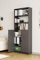 Corp biblioteca, Hanah Home, Bili5 Shelf 2 Lid, 80x200x28 cm, Antracit