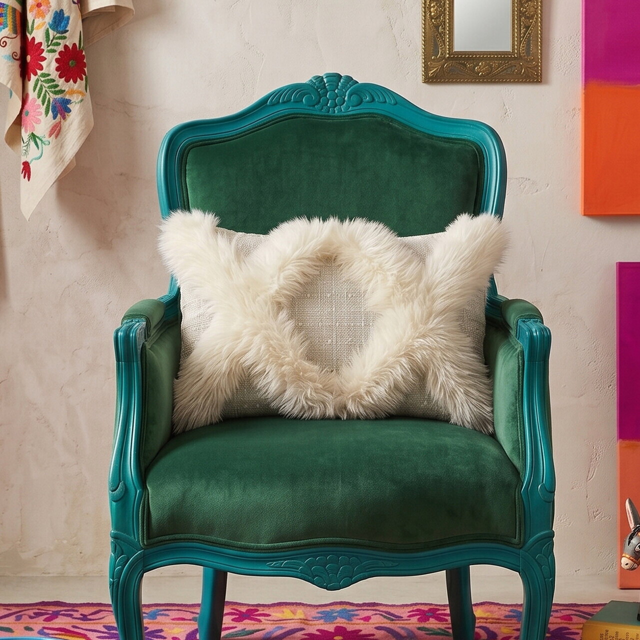 Husa de perna, Morocco 30, 30x50 cm, 65% POLIESTER RECICLAT/35% IN, Crem — imaginea 2