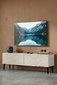 Comoda TV, Hanah Home, Didema 120, 120x40.5x30 cm, Alb / Travertin