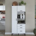 Dulap multifunctional, Rani, JE112, 90x198 cm, PAL, Alb