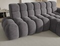 Coltar extensibil stanga 3 locuri ELTAP, Ceedro, 283x165x98 cm, lemn/poliester, gri