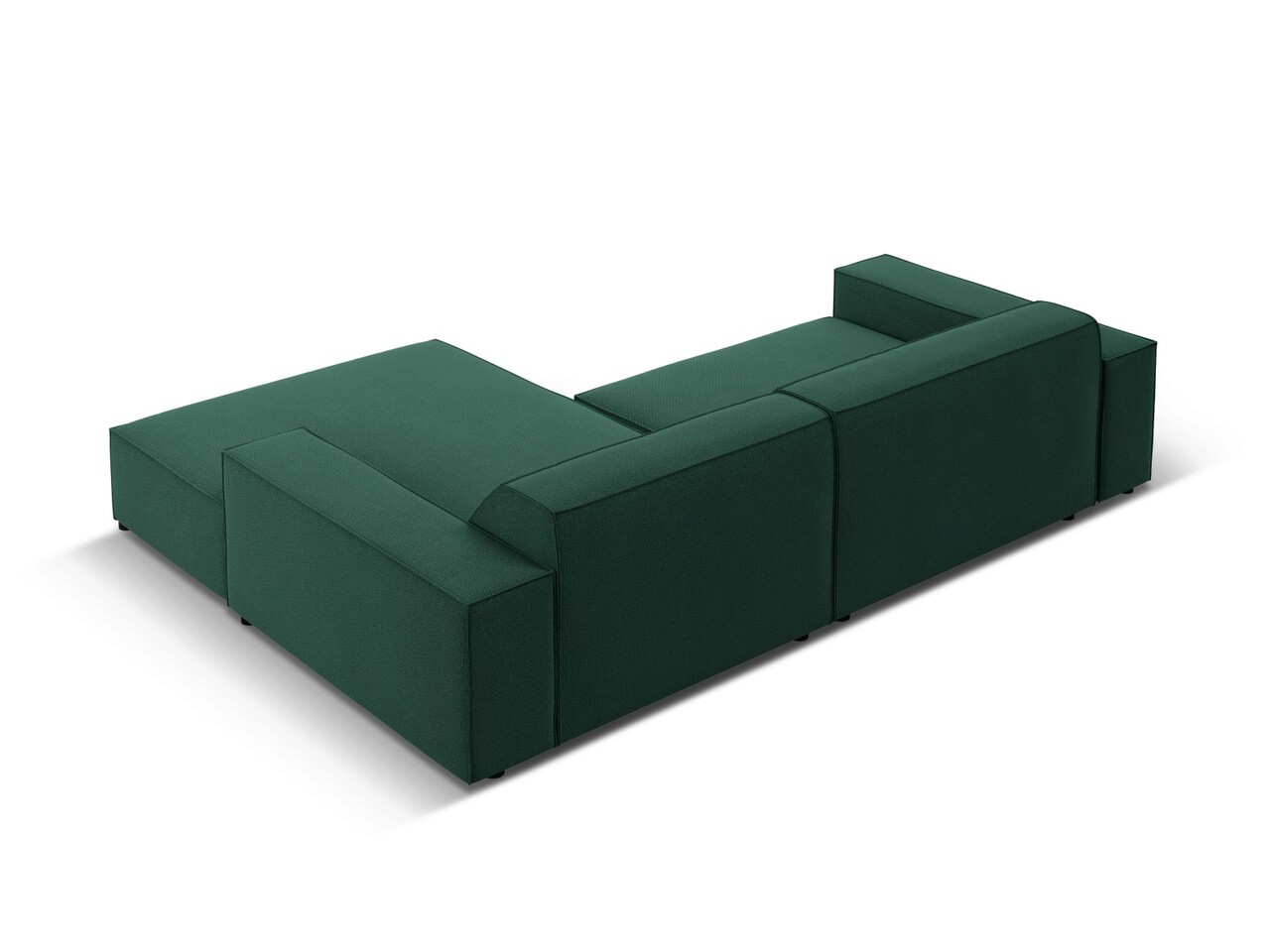 Coltar modular dreapta 3 locuri, Jodie, Micadoni Home, BL, 224x166x70 cm, poliester, verde