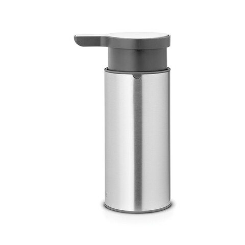 Dispenser sapun lichid, Brabantia, Matt Steel, 9.5x6.5x16.5 cm, otel, argintiu