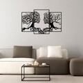 Decoratiune de perete, Love Tree, Tanelorn, 116x71 cm, metal