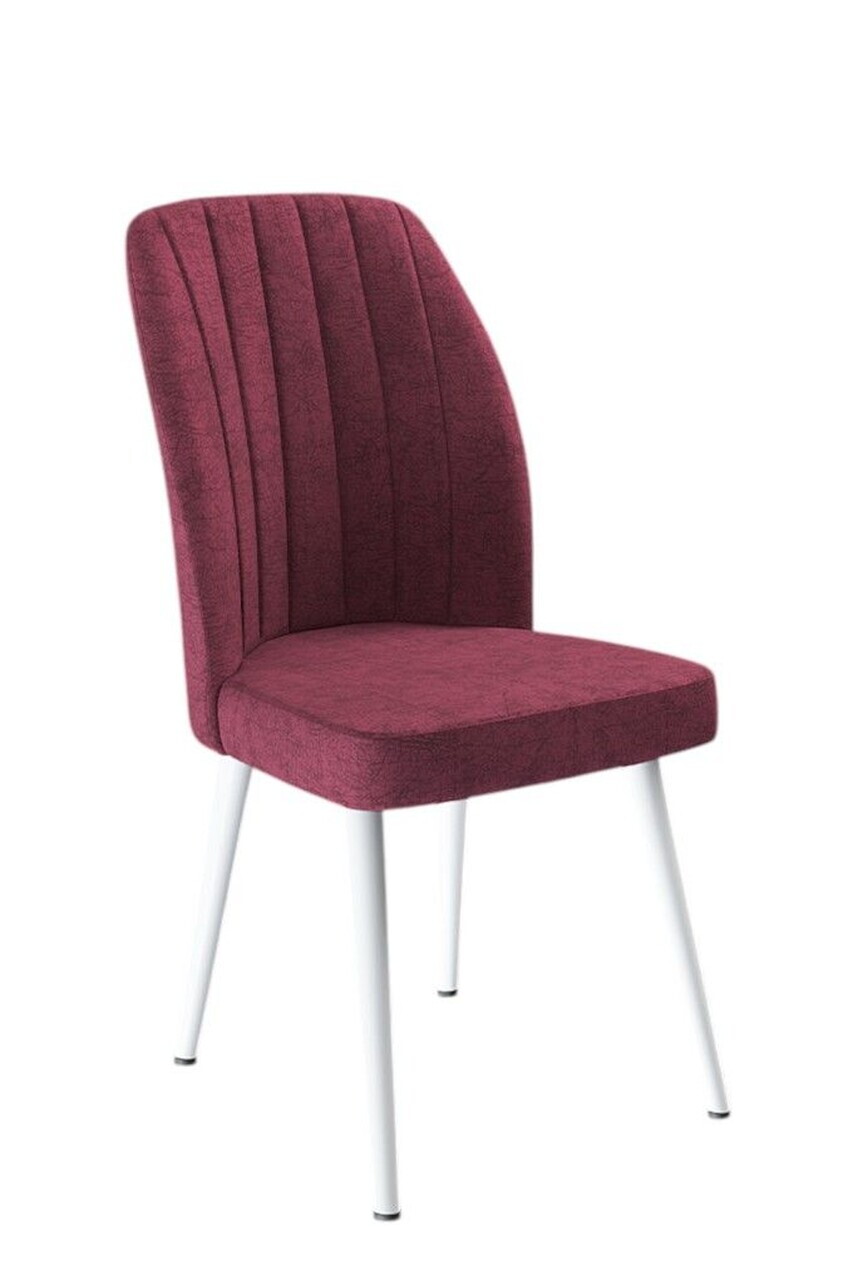 Set scaune 4 piese, Hanah Home, Platinum, Burgundia / Alb