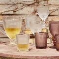 Set 3 pahare Diamante, Tognana Porcellane, 300 ml, sticla, roz