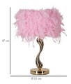 Lampa de masa Cart, Mauro Ferretti, 1 x E27, 40W, 25x47 cm, fier, roz/alb