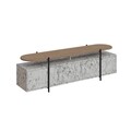 Comoda TV, Decortie, Hanley Carrara, 160 x 48 x 35.6 cm, pal melaminat, multicolor