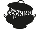 Decoratiune de perete, Cooking, Metal, Dimensiune: 45 x 40 cm, Negru