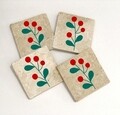 Set 4 suporturi de pahar TBA27581, Taylor, 10x10x1 cm, piatra, multicolor