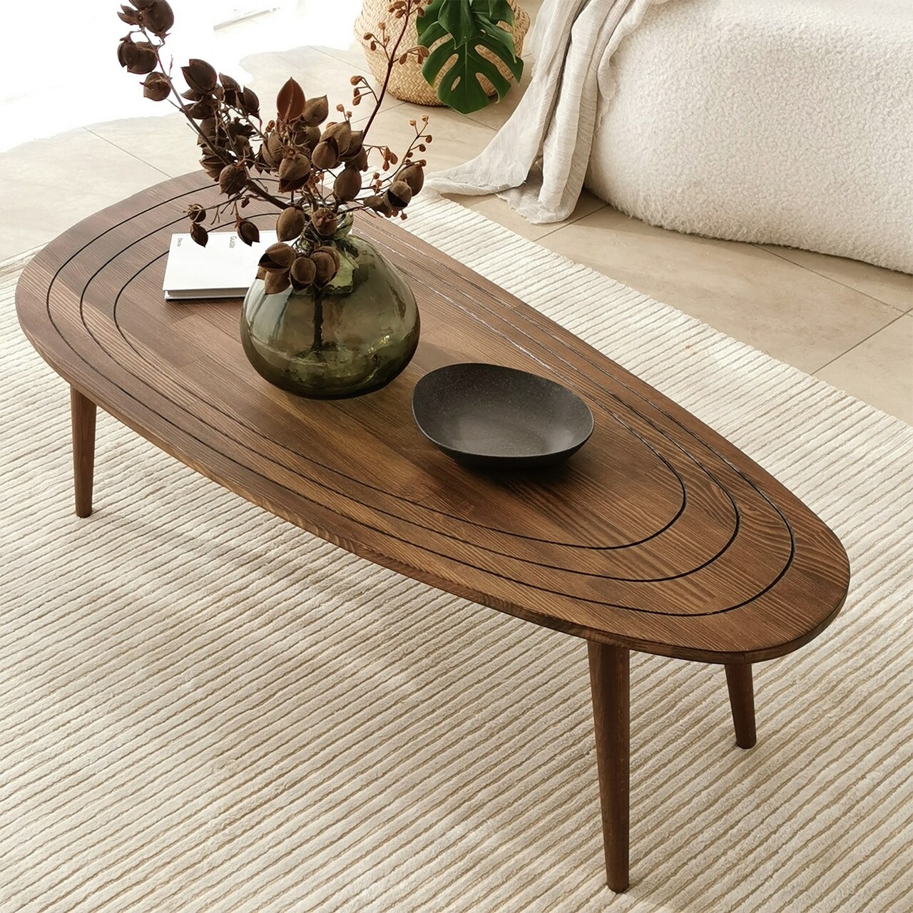 Masuta de cafea, Neostill, Sweet, 115x38x50 cm, Lemn de fag, Maro
