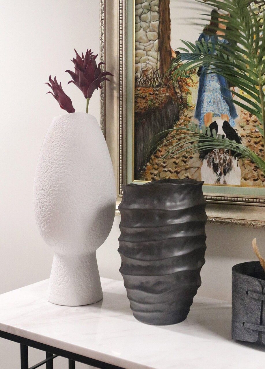 Vaza, LCA0019, 20x20x45 cm, Ceramica, Alb