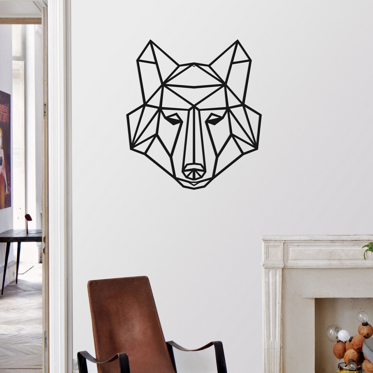 Decoratiune de perete, DEC-BL013, Dimensiune: 40 x 40 cm, Negru — imaginea 2