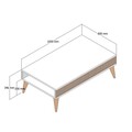 Masuta de cafea, Hommy Craft, Milan, 105x34.6x60 cm, PAL, Nuc / Antracit
