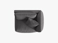 Modul dreapta pentru canapea, 1 loc, Chris-259, Micadoni Home, 130x100x80 cm, tesatura structurata chenille, gri beton