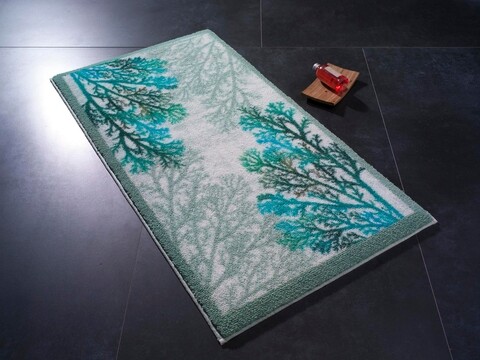 Covoras de baie Coral, Confetti, 80×140 cm, verde Covoare